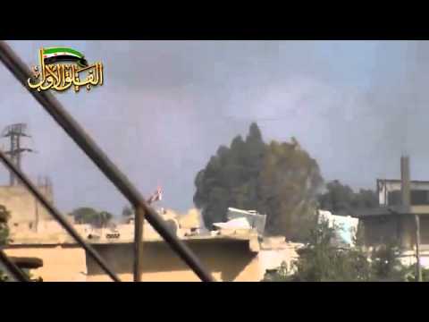 اقتحام من قبل عناصر الفيلق الأول على قوات النظام في مخفر الشيخ مسكين في الشيخ مسكين