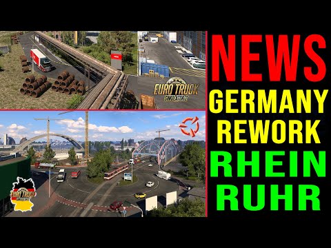 ETS2 NEWS 🚨 Rhein-Ruhr Germany Rework - The 4 cities: Cologne Düsseldorf Dortmund Duisburg