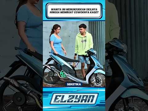 WANITA INI MENUNJUKKAN SKIL MENGENDARAI MOTOR #shorts #viral