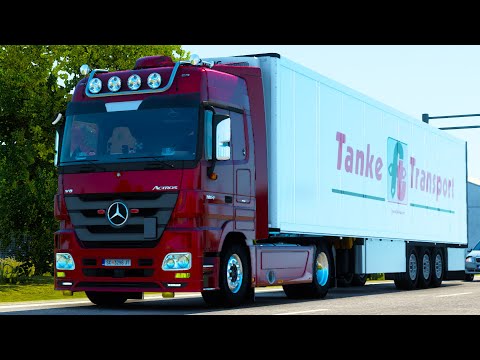 ETS2 | Mercedes MP3 1851 V8 Dotec And Schmitz Trailer [1.40] | ProMods 2.52