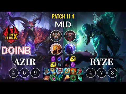 FPX Doinb Azir vs Ryze Mid - KR Patch 11.4