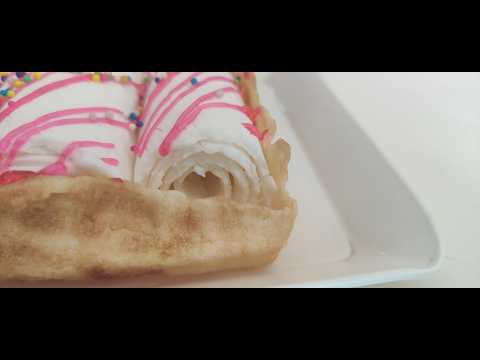 Rose litchi ice cream rolls @rollover, Trichy