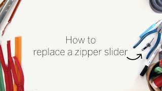 How to replace a zipper slider on a sleeping bag