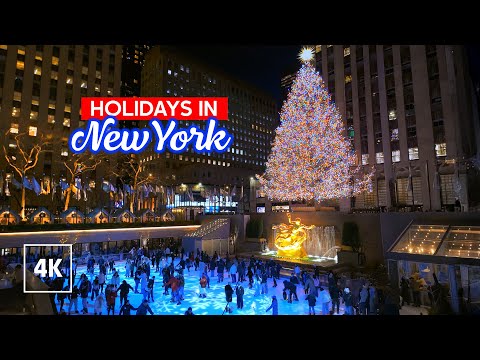 Christmas in NEW YORK 2025 🎁 Walking Tour 4K
