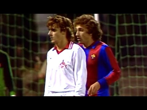 Pierre Littbarski vs Barcelona 1980/81 UEFA Cup - Dribbling Genius