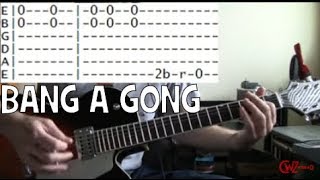 T Rex Bang a Gong Tab - Get it On Guitar Chords & Guitar Lesson also Power Station Guitar Tab