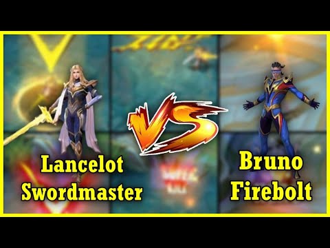 LANCELOT SWORDMASTER VS BRUNO FIREBOLT EFFECTS GAMEPLAY | HERO SQUAD | MOBILE LEGENDS