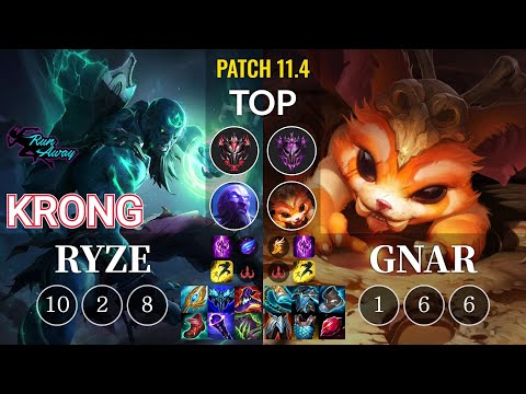 RNW KronG Ryze vs Gnar Top - KR Patch 11.4