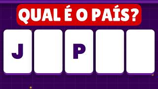 🇧🇷 Você conseggue ACERTAR OS NOMES DOS PAÍSES sem as VOGAIS??? | QUIZ PAÍSES 🧠🌍  | O Incrível Zé |