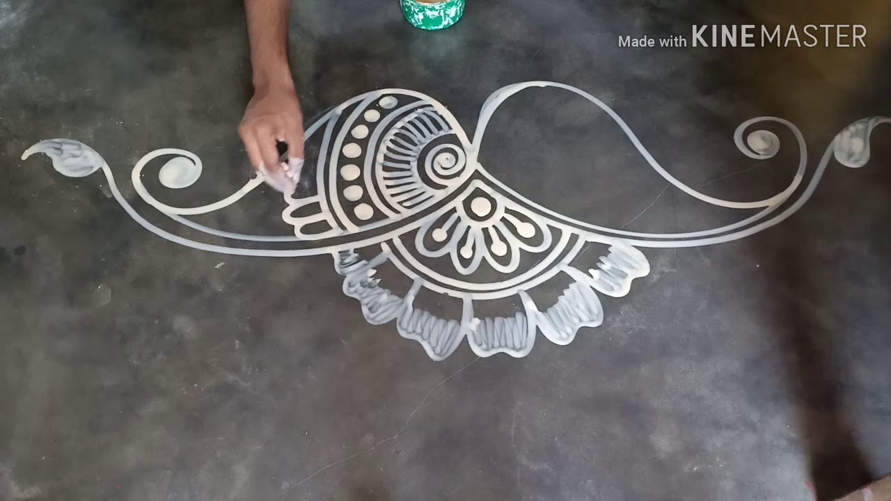 Alpana rangoli design for doors by mukesh arts