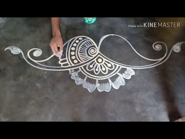 Alpana rangoli design for doors by mukesh arts
