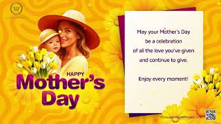 Animated Happy Mother's Day Card with Wishes for WhatsApp | Video Greetings by WordsJustforYou.com