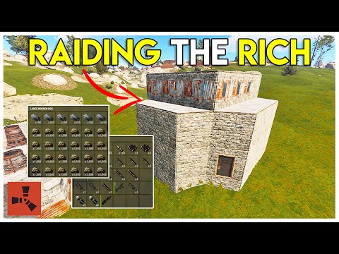 SULFUR JACKPOT from ONLINE RAIDING THE RICHEST BASE! - Rust