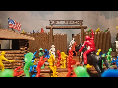 The Attack On Fort Apache - an army man set up