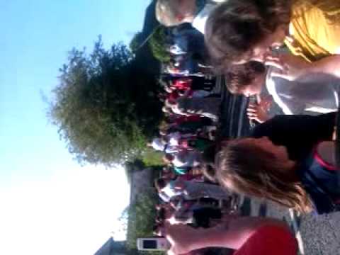 Olympic torch relay thro Hawarden North Wales