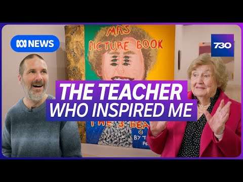 Artist's unexpected reunion with teacher after 40 years | 7.30