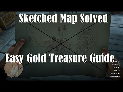 Sketched Treasure Map Guide : How To Get Free Gold In Red Dead Redemption 2 : RDR2 Tips and Tricks