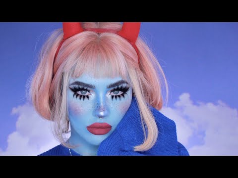 blue again / makeup tutorial