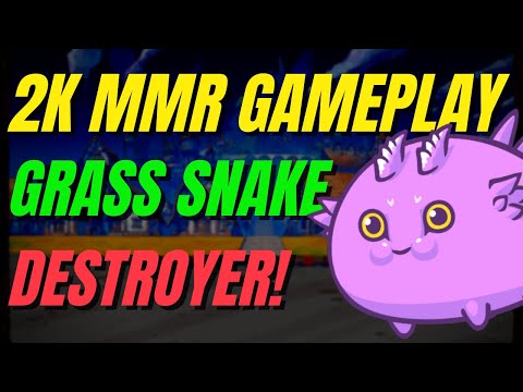 HOW TO DESTROY GRASS SNAKE POISON WITH REPTILE TRI SPIKES COMBO | Axie Infinity (2K MMR Gameplay)