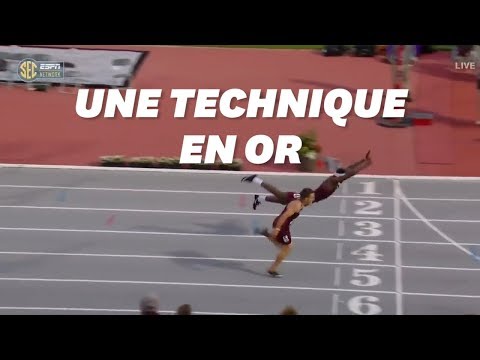 Cet athlète remporte un 400 mètres haies grâce à une technique peu conventionnelle
