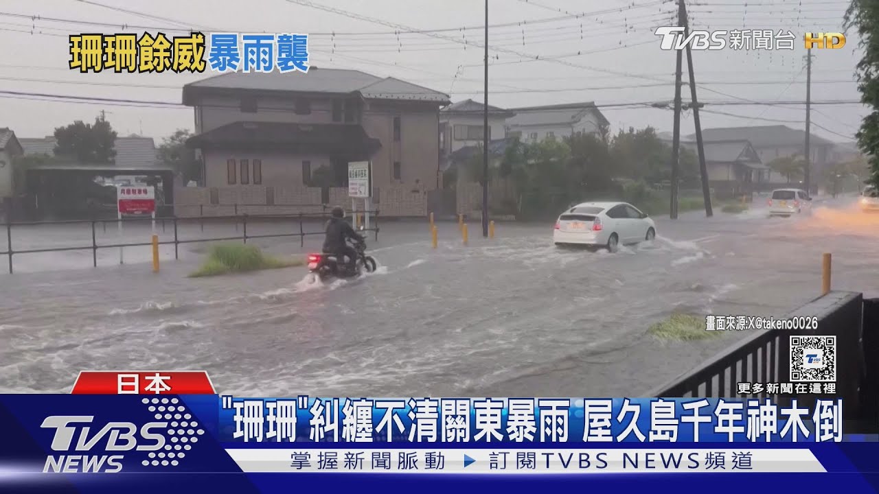 「珊珊」糾纏不清關東暴雨!屋久島千年神木倒