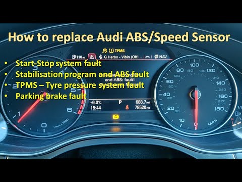 How To Replace Speed/ABS Sensor on Audi A7 4G & Audi A6 C7