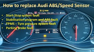 How To Replace Speed/ABS Sensor on Audi A7 4G & Audi A6 C7