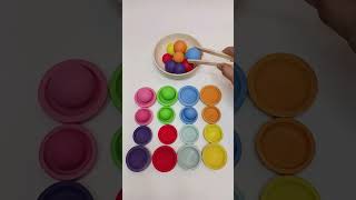 Satisfying Color Sorting wooden balls ASMR 👌
