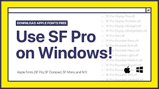 Windows'ta SF Pro Yazı Tipleri nasıl kurulur