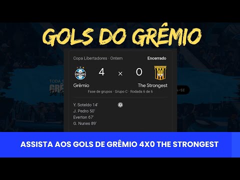 Gols de Grêmio 4x0 The Strongest - Narração Marcelo de Bona ( Rádio Gaúcha )