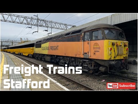 WCML. Variety of Freight Trains at Stafford Station