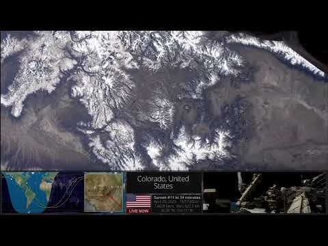 Apr 29 2023 Earth Space View: Snow covered Colorado Rocky Mountains (Rockies), from the ISS