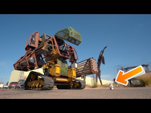 Real Life Giant Robot vs $80 Toy Robot (Megabots)