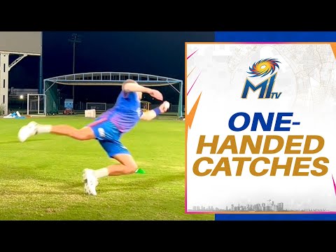 Catching drill ft. Suryakumar Yadav, Jaydev Unadkat & Riley Meredith | Mumbai Indians