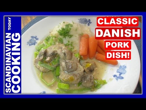 How To Make Danish Pork Tenderloin in a Mushroom Onion Cream Sauce - Mørbradgryde