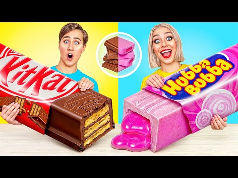Bubble Gum vs Chocolate Food Challenge by Multi DO Joy