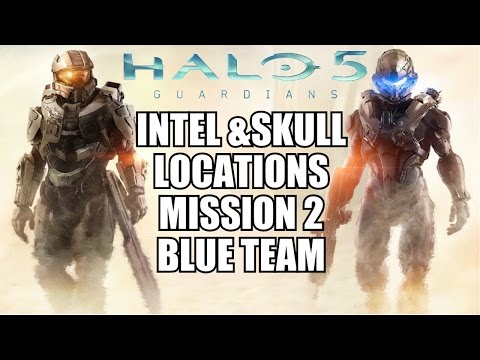 Halo 5 All Intel & Skull Locations - MISSION 2 - Blue Team - Hunt The Truth / Gravelord Achievement