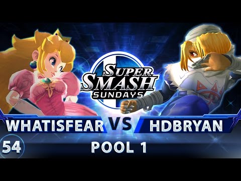 SSS 54 - WhatIsFear (Peach) vs. hdBryan (Sheik) - SSBM Pool 1 - Smash Melee