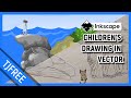 Kids Hand Drawing to Vector, Free Software Inkscape