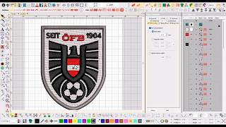 Stitching Out the Austria National Soccer Emblem