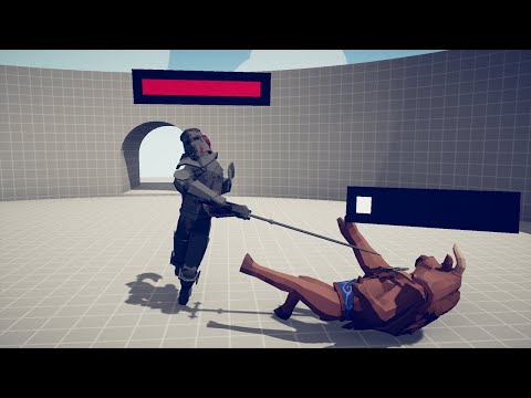 THE ARMORED WARRIOR + HP BAR 1 vs 1 EVERY UNIT - TABS - Totally Accurate Battle Simulator