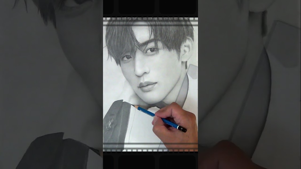 目黒蓮さんを鉛筆で描いたよ😊 #目黒蓮 #鉛筆画 #pencildrawing #pencilsketch