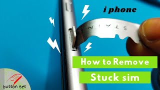 How to remove Stuck sim card without open phone || iphone sim jammed || DIY