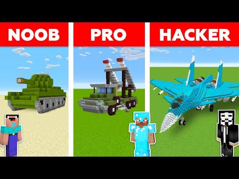 Minecraft NOOB vs PRO vs HACKER : TANK vs TRUCK BATTLE in minecraft / Animation