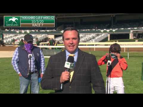 Inthemidstofbiz wins the 2020 Thoroughbred Club of America (G2)