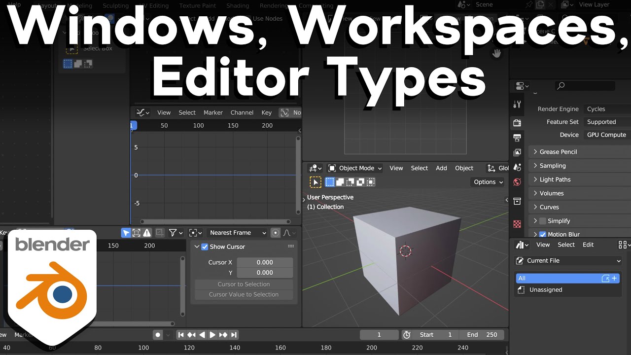 Customize Windows, Workspaces, and Editor Types in Blender (Tutorial)