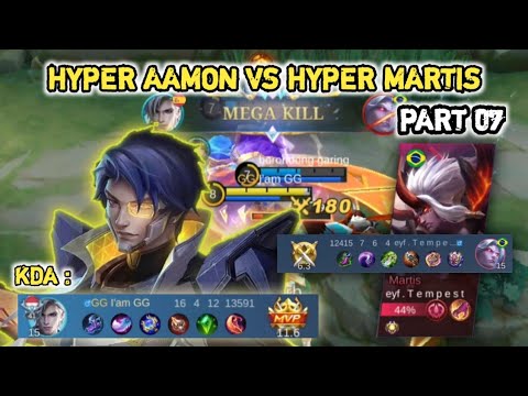 16 Kills !! Hyper Aamon Vs Hyper Martis, Build Top 1 Global Aamon 2023 - Mobile Legends