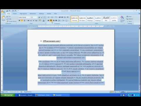 comment traiter un texte sur word 2007