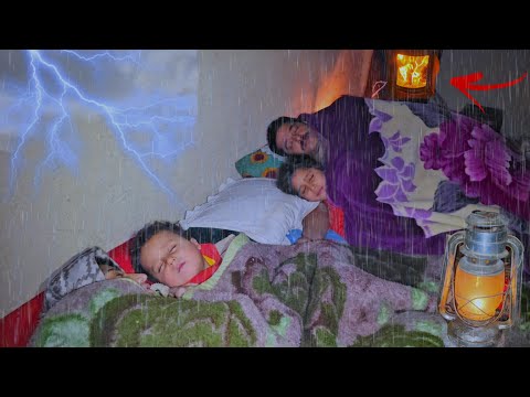 The story of the nomads' toughest night in winter | Rain, cold, and the struggle to survive❄️⛈️