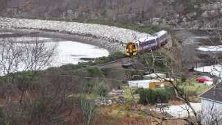 preview picture of video 'Inverness to Kyle of Lochalsh train passing through Erbusaig'